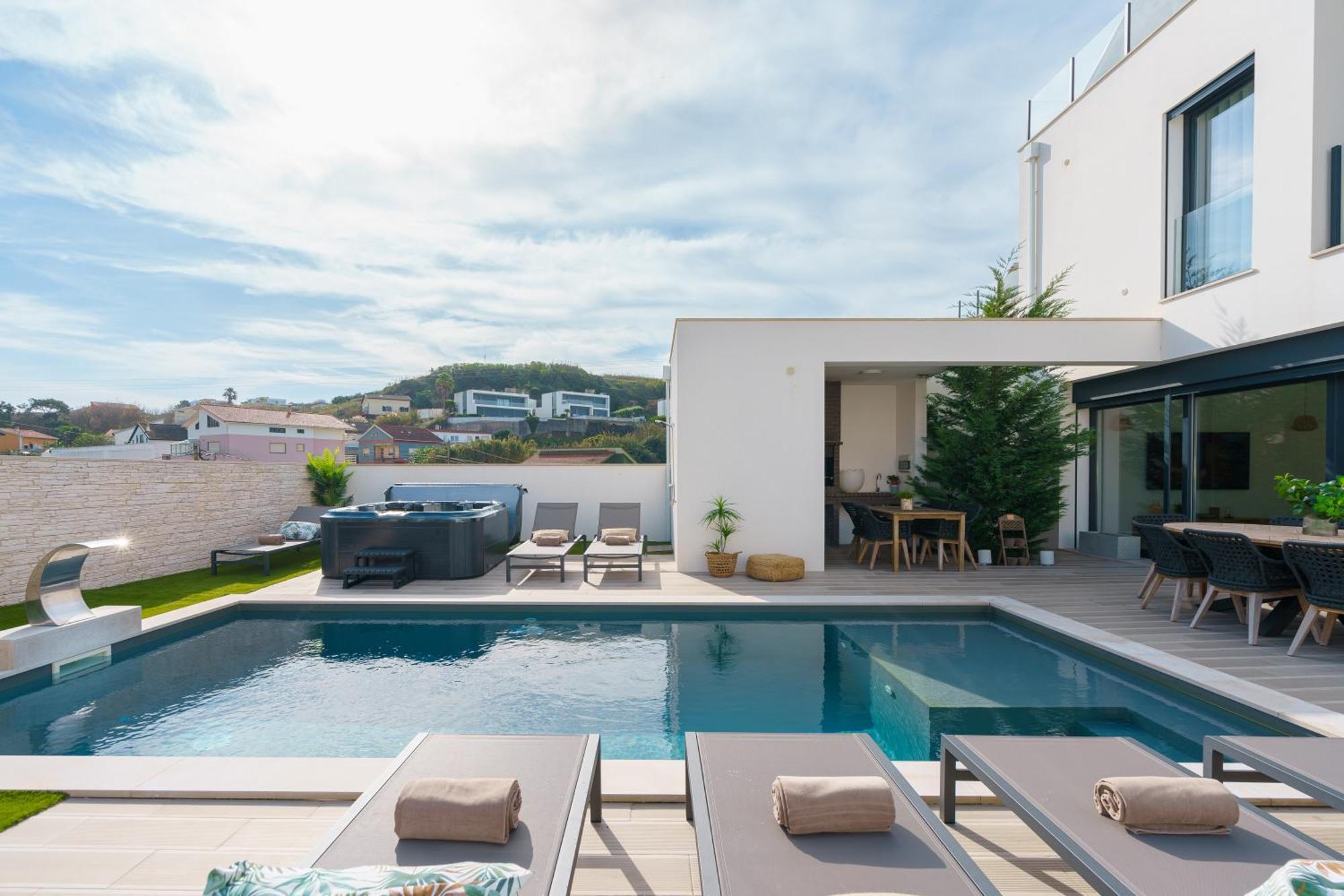 Paradise Villa, Luxury Villa Near The Beach Ribamar  外观 照片