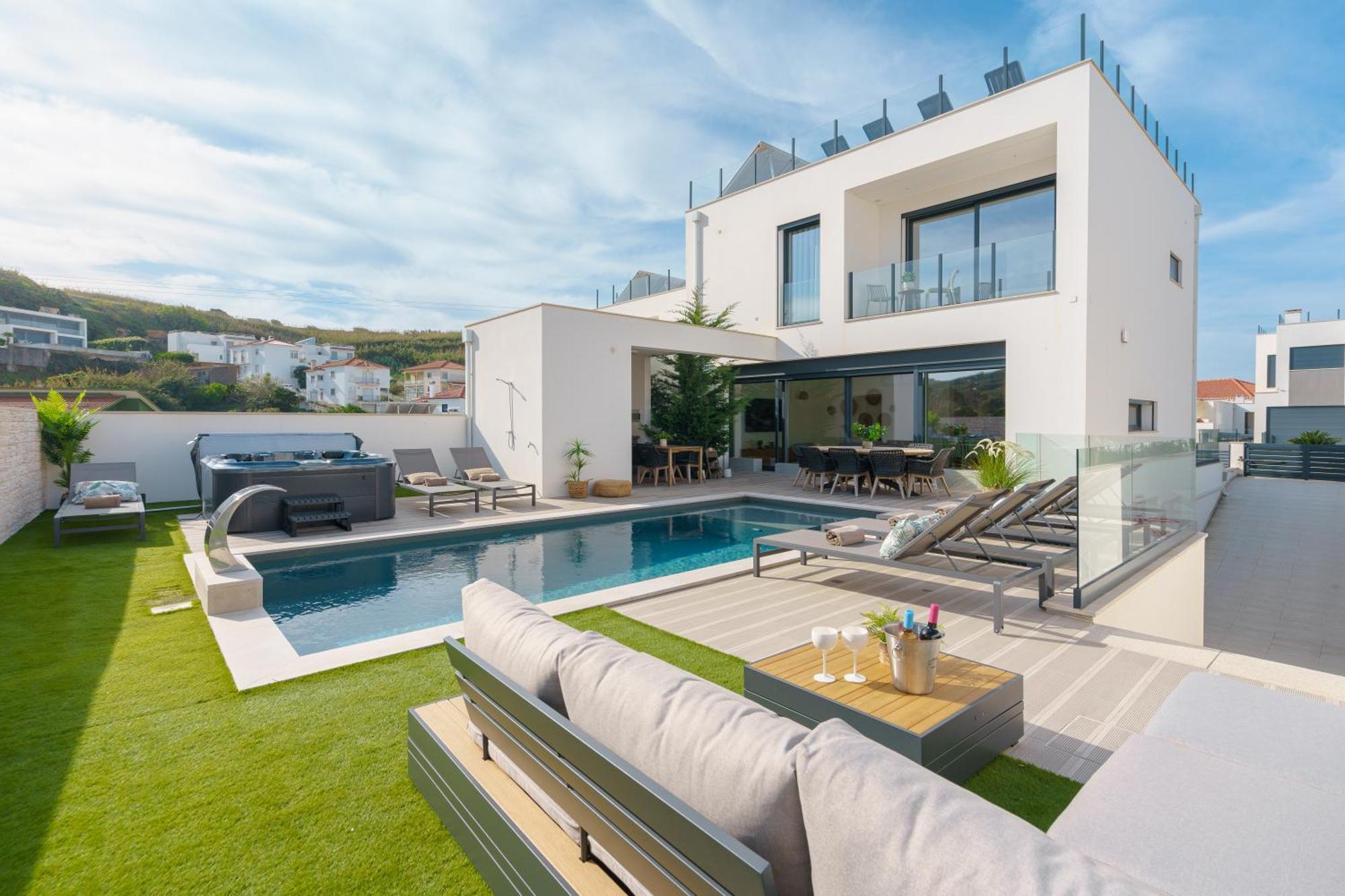 Paradise Villa, Luxury Villa Near The Beach Ribamar  外观 照片